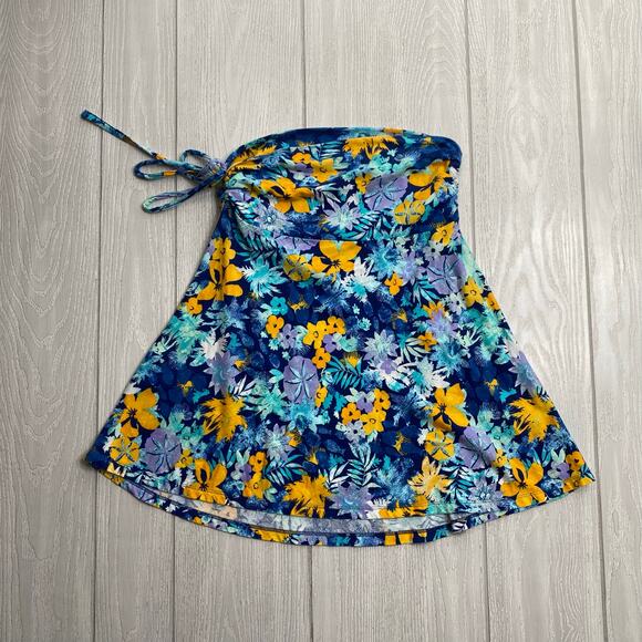 PATAGONIA WOMEN'S NEO TROPICS CHANNEL BLUE & YELLOW LITHIA SKIRT SIZE XS X-SMALL - Picture 1 of 8